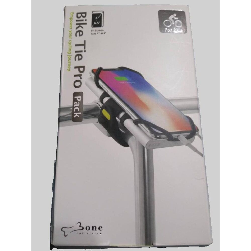 【Bone】Bike Phone Mount Bike Phone Holder,Phone Mount for Bike-Bike Tie Pro -BLK